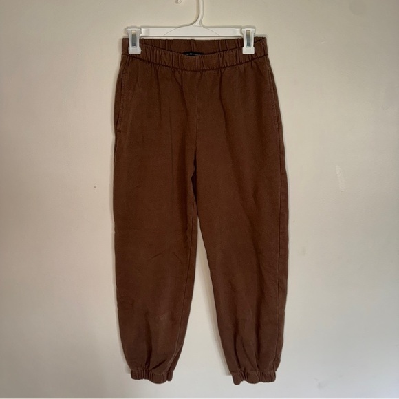 Brandy Melville Brown Jogger Sweatpants OS - Picture 1 of 5